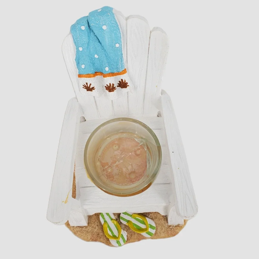 Yankee Candle 2012 Bahama Chair Tea Light Holder 1219675 Beach Coastal Decor New